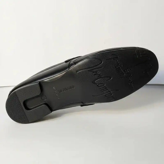 Black Premium Formal Leather Loafers