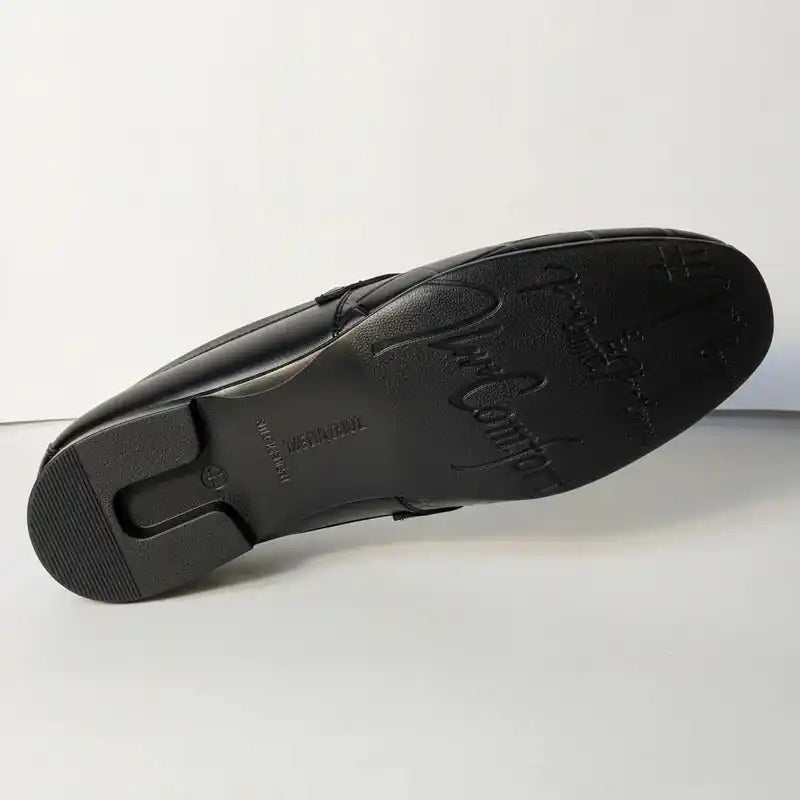 Black Premium Formal Leather Loafers