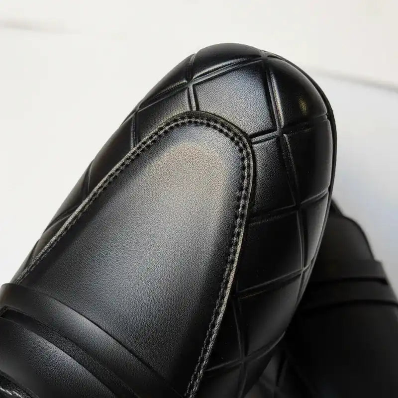 Black Premium Formal Leather Loafers